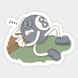 Sleeping Eight Ball Sticker